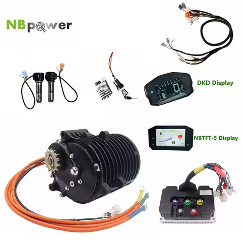 QS138 70H V3 3000W Mid-Drive Motor 1:2.35 Gear Kit With Fardriver ND72450 DKD or NBTFT-5 display For
