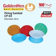 CP-03 12pcs 8cm Plastic Sambal Plates Chili Plate Sauce Dish Seasoning Container GOLDEN HEN
