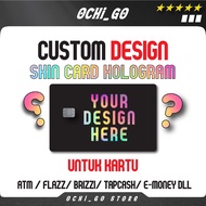 CUSTOM Stiker Sticker Skin Card Kartu Atm Garskin Kartu Atm | Bebas Desain Sesukamu | Stiker Kartu A