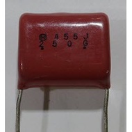 ((3pcs) CBB Capacitor 455J 4.5 Uf 250V P = 20MM Plastic Film High Voltage Mylar