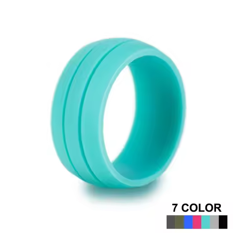 1 pc 8.5mm Sports Silicone Ring Fashion for Unisex Wedding Rubber Bands Hypoallergenic Flexible Fing