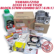 ORI HLY YAMAHA FZ150 LC135 V1-V8 Y15ZR STD BLOCK 57MM 6IN1 COMBO SET BLOK SET CAMSHAFT ESR COOLANT P