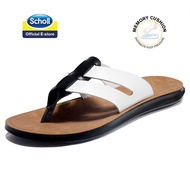 TOP☆Scholl Men's Slippers Thong Sandals Eagle II รองเท้าแตะคีบ สำหรับผู้ชายและผู้หญิง รองเท้าสุขภาพ Comfort Sandal เบา ทนทาน White Brazillian3 3u-1958 รองเท้าคีบ ชาย หญิง