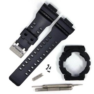 Watch Band Watchcover Compatible with G Shock GA-110 GA100 GD-120 Wristband Replacement Wrist Strap+ Bezel
