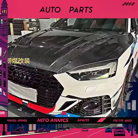 Suitable for Modified Audi A5 B9 Carbon Fiber Engine Hood Head Cover