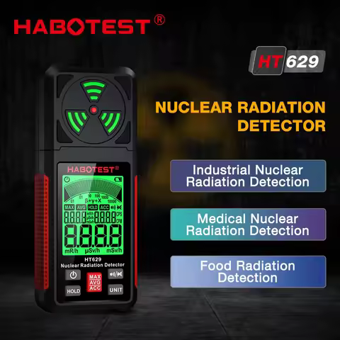 HABOTEST HT629 Geiger Counter Nuclear Radiation Detector X-ray Beta Gamma Radioactivity Detector for