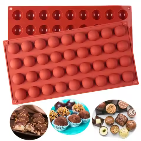 36 Holes Semi Sphere Silicone Chocolate Mold For Baking Halfspere Ball Cookie Pastry Sandwich Muffin