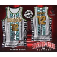 MEMPHIS Memphis Grizzlies Jersey Customize Sublimation MEMPHIS ETHNIC INSPIRED JERSEY FULL SUBLIMATI