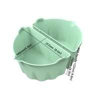 JustLiving 2Pcs 2In1 Silicone Slow Cooker Divider Liners for 6QT/7QT/8QT Oval Slow Cooker Reusable F