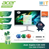 Acer Aspire C24-1300-37320W11 /57520W11 AIO Desktop (AMD Ryzen 3/Ryzen 5/8GB RAM/512GB SSD/23.8"FHD/Office/W11/3Y)