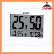 [Direct from Japan][Brand New]Seiko Clock Alarm Clock Alarm Clock Hanging Clock Radio Wave Digital Calendar Temperature Humidity Display White Body Size: 12.7 x 16.5 x 2.6cm SQ798W