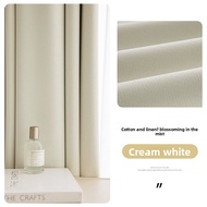 Thickened Cotton Linen Curtains Bedroom Blackout Double-Sided Customizable for Entire House H2.7- 4m
