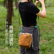 [48H Shipping] Nylon waterproof mirrorless camera bag for women, DSLR drawstring crossbody large sto