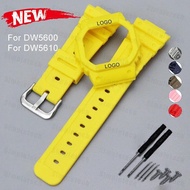 DIY Resin Case and Strap For casiok DW5600 DW5610 Transparent Silicone Watch Band Cover 5600 5610 Wa