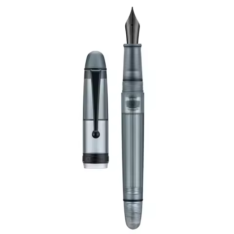 Asvine V126 Vacuum Filling Fountain Pen Matte Black Titanium EF/F/M Nib Acrylic Writing Christmas Gi