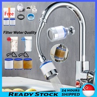 🇸🇬 [Ready Stock]Upgrade Sink Faucet Kitchen Water Filter Saving Sink Tap Nozzle 360°Swivel Tap Extension Faucet Purifie