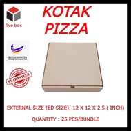 KOTAK PIZZA PIZZA BOX ( 12 X 12 X2.5 INCH )(25PCS/BUNDLE)