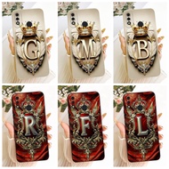 For Tecno Camon 11 Case CF7 CF7k Luxury Initial Letter Soft Silicone Couple Phone Cover For Tecno Ca