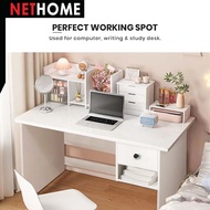 พร้อมส่ง NETHOME: Florida Luxury Writing Table with Drawers /Meja Belajar/โต๊ะทำงาน/โต๊ะไม้อ่านหนัง