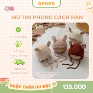 Korean Style Heart Hat Size 3M-3Y