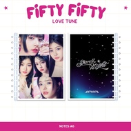 A6 FIFTY FIFTY LOVE TUNENotes (CONTENTS 40 HVS + 2-SIDED LAMINATED COVER) NOTE NOTEBOOK SIGNATURE TT