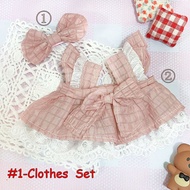 20CM Quần áo búp bê Doll Clothes Bộ quần áo búp bê 20cm chính hãng váy công chúa màu hồng lolita v