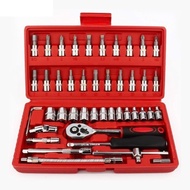 Autoshope Shock WRENCH Set 46pcs IN 1set 46in1 SOCKET 1/4 "TOOL KIT Complete WRENCH Ring Motorcycle 