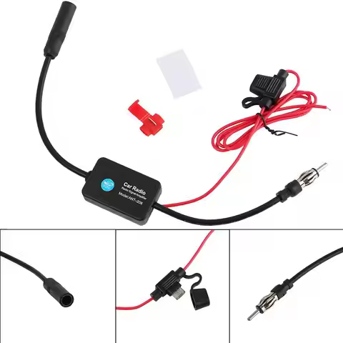 Universal 12V FM Signal Amplifier Auto Car Radio FM Antenna Signal Booster FM Car Radio Antenna Enha