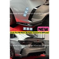 Civic fe fl5 rear bumper canard & diffuser lips