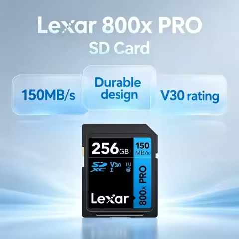 Lexar SD Card 800x Pro Read 150MB/s SDXC Flash Card 64GB 128GB 256GB Storage Card V30 UHS-I SDHC 128