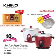 KHIND 2.8L ANSHIN RICE COOKER WITH STAINLESS STEEL INNER POT RC128M