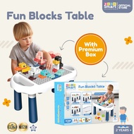 Multifunctional Block Table Toy | BEBE SMART Fun Blocks Table | Educational Toy Table with Stacking 