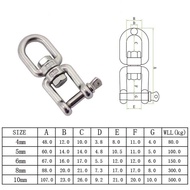 STAINLESS STEEL 316 JAW TO EYE 5MM X 60MM X 10.5MM