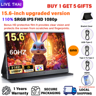 Portable Monitor 14 นิ้วแบบพกพา Monitor Extender Monitor 1080P FHD จอเสริมโน้ตบุ๊ก 3 จอ จอต่อข้างโน้