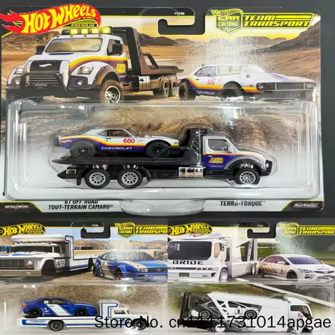 2026 New Original Hot Wheels Premium Car Culture Team Transport Series 1/64 Camaro Vw Golf Civic Die