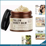 Natural Tallow Honey Balm Beef Tallow for Skin Care: Grass-Fed Beef Tallow and Raw Honey Balm Face S