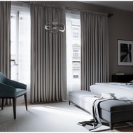 Customized Washable 100% Polyester Dim Out 80-90% Night Curtain (Can Use Washing Machine Clean)