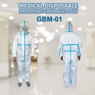 ชุด PPE GBM-01 มีแถบเย็บปิดรอยตะเข็บ สำหรับบุคคลากรทางการแพทย์ ชุด PPE GBM-01 Size L