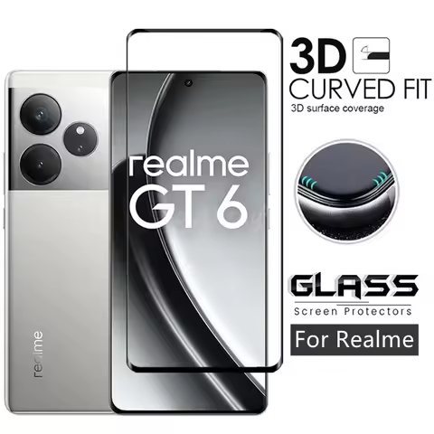 Full Cover Glass For Realme GT 6 Tempered Glass Realme GT6 Screen Protector Protective Phone Film Fo