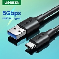 UGREEN Fast Charging Kabel Charger USB 3.0 Tipe C untuk Samsung Galaxy Note 8 Redmi Note 7