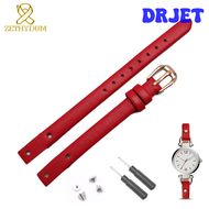 DRJET Genuine leather bracelet strap women fashion watchband small band 8mm for fossil ES4340 ES4119 ES4000 watch band with screw TEJEE
