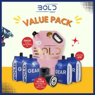 BOLD [ValuePack] Perodua Bezza / Axia / New Myvi Fully Engine Oil + ATF Gear Oil + Oil Filter Minyak