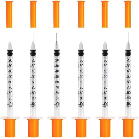 100 1ml U-100 insulin syringes -31G 8mm needles, ， DIY - Aseptic disposable individual seal