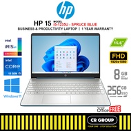 HP 15 (15.6") - Intel Core i5-1235U - Intel Iris Xe Graphics - 8GB RAM - 256GB SSD (1Yr CR GROUP)