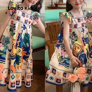 Lovito Kids Boho Dress Smooth Hand Feeling All Seasons Dress for Girl LNL106071 Lovito Ko nga kakahu