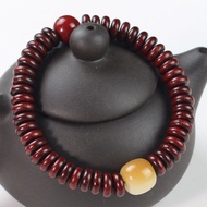 Blood Sandalwood Bracelet Spacer Pill Beads 3 * 8MM Cinnabar White Jade Bodhi Charcoal Burnt Bodhi R