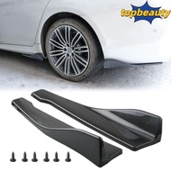 TOPBEAUTY Car Bumper Spoiler Rear Lip, Diffuser Extensions Car Side Skirt Bumper Bars, Automobile Accessories Carbon fibre ABS Spoiler Splitter Car Corner Bumper Guards Car