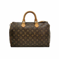 Louis Vuitton (LV) Speedy35 植鞣革 Monogram印花 波士頓包 手提包