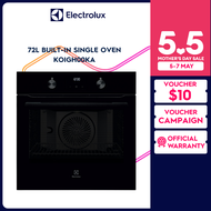 Electrolux KOIGH00KA 60cm UltimateTaste 300 Built-in Single Oven With 72L Capacity with 2 Years Warranty