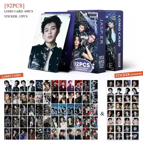 92PCS JASP.ER Thai Boyband Photo Cards Set - Joong Aou Santa & Pond Collectible LOMO Cards for Fans 